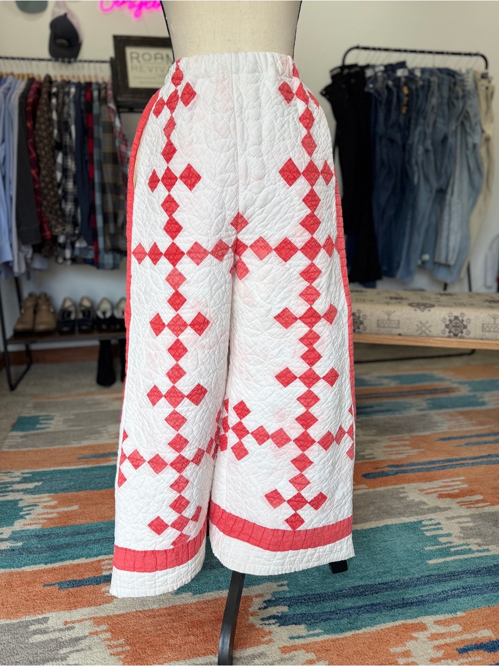 Antique Handmade Vintage Quilt Pants